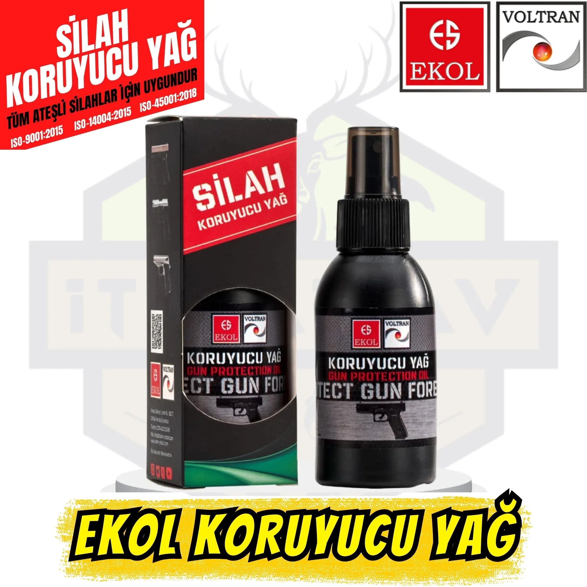 Ekol Silah Koruyucu Yağ 100ml - Tüm Ateşli Silahlar İçin Sertifikalı