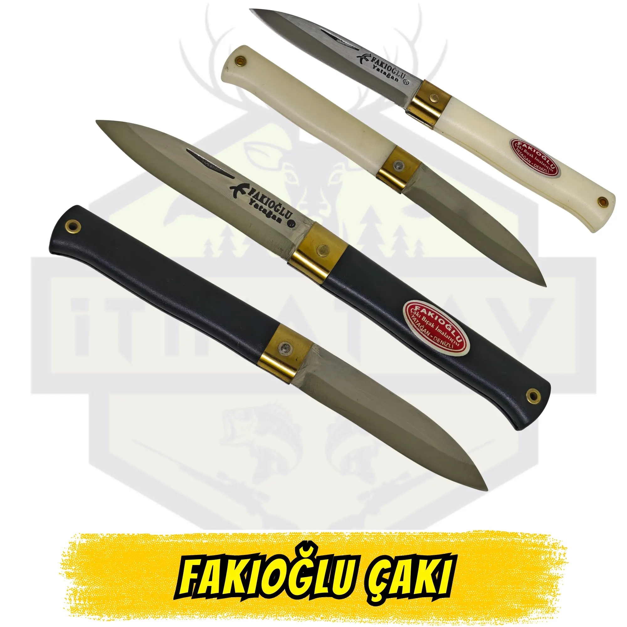 Fakıoğlu Çakı Beyaz Siyah Plastik Sap Ekonomik - Açık Uzunluk 22 cm Kapalı 13 cm