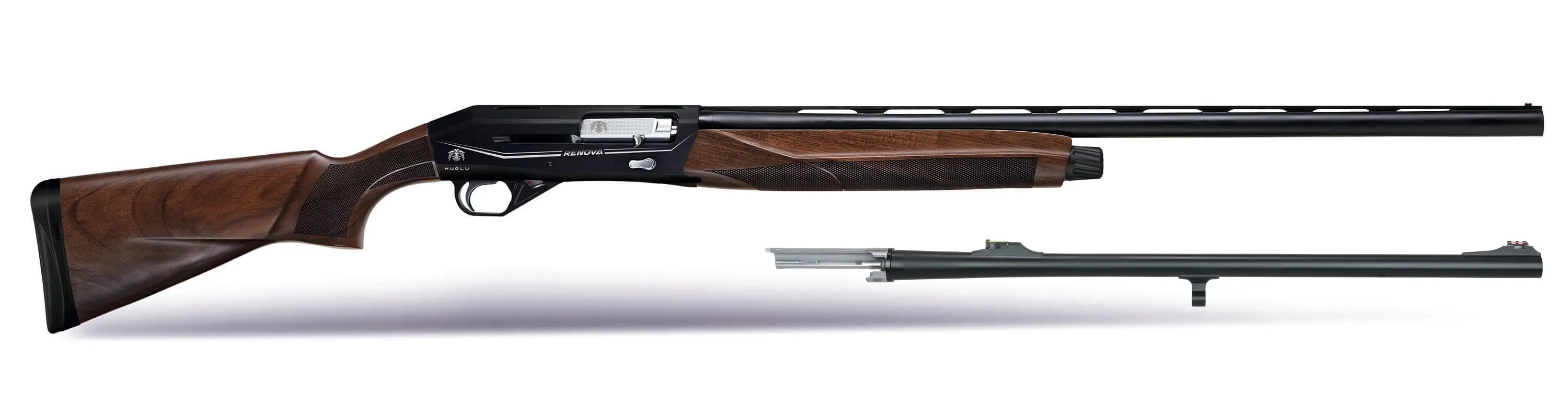 HUĞLU RENOVA COMBO SLUG YARI OTOMATİK AV TÜFEĞİ SİYAH