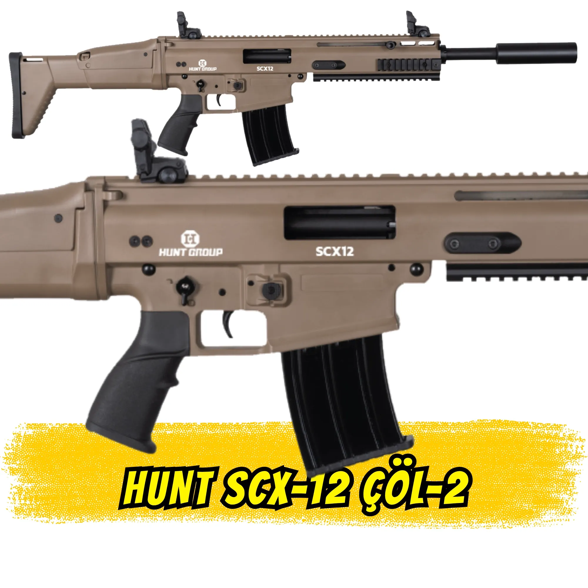 Hunt scx12 Şarjörlü Av Tüfeği scar tipi scar klonu ÇÖL 2