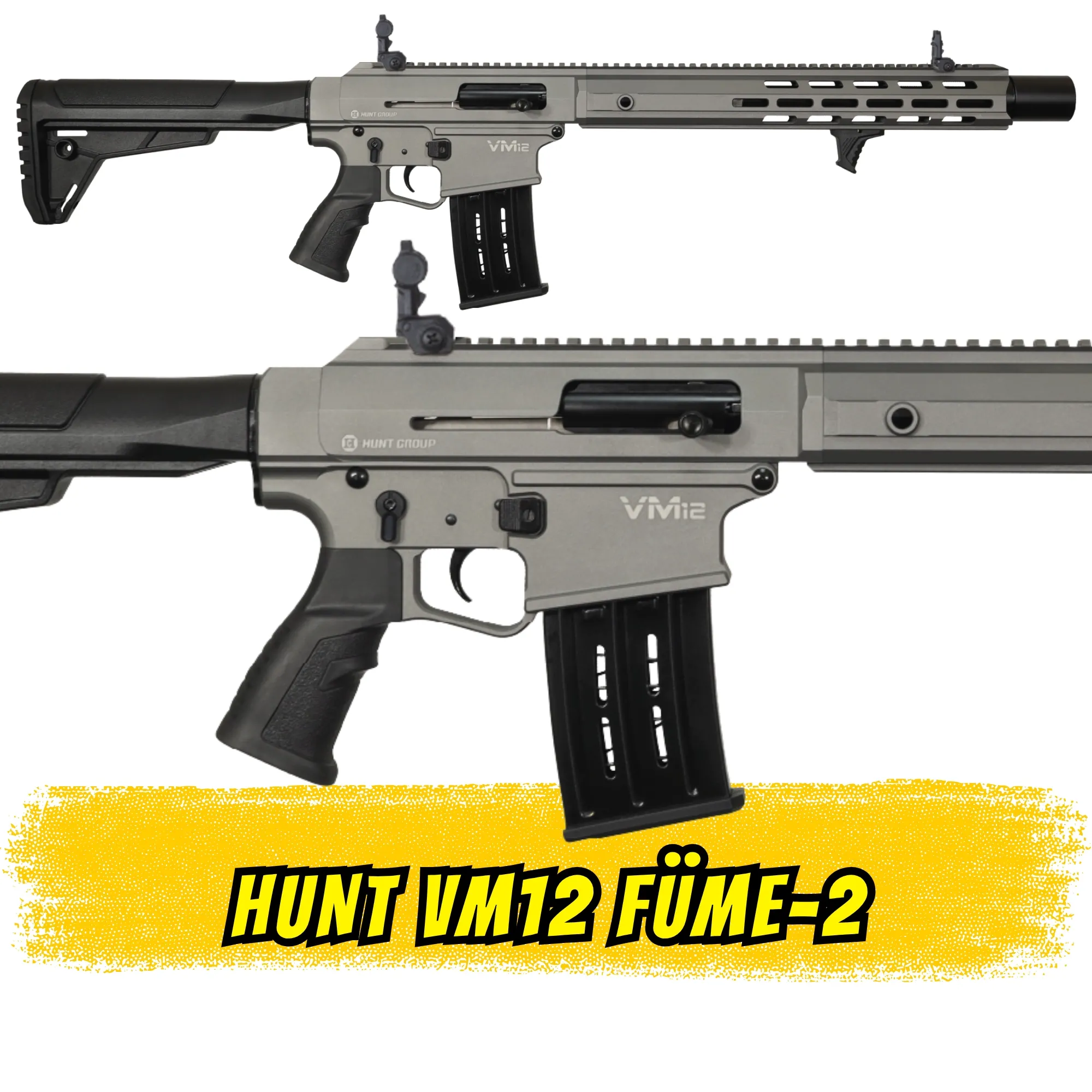 Hunt VM12 Şarjörlü Av Tüfeği M16 tipi FÜME 2