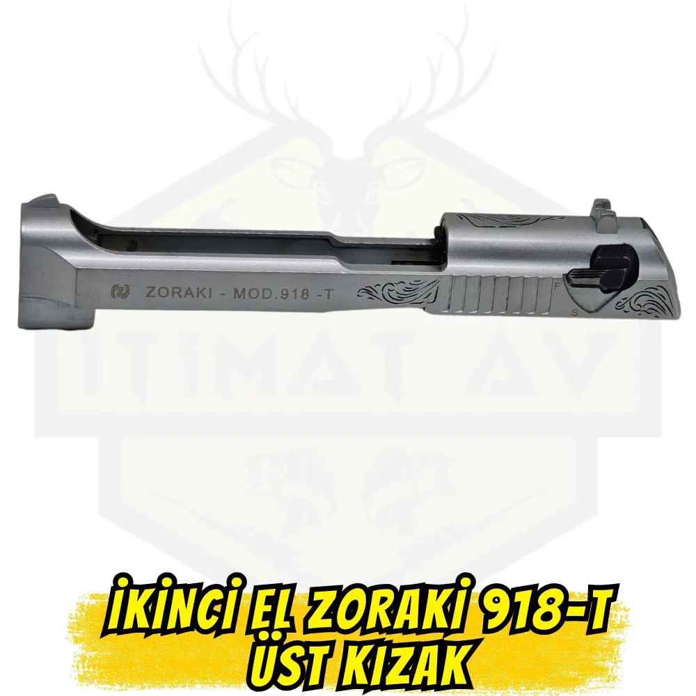İkinci El Zoraki 918-T Üst Kızak (Sürgü) - Parlak Krom İşlemeli