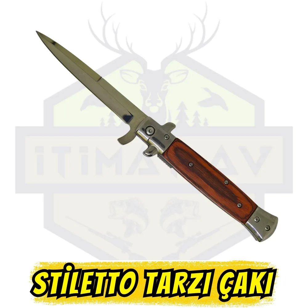 İtalyan Stiletto Tarzı Çakı - Açık Uzunluk 22.5 cm Kapalı 12.5 cm