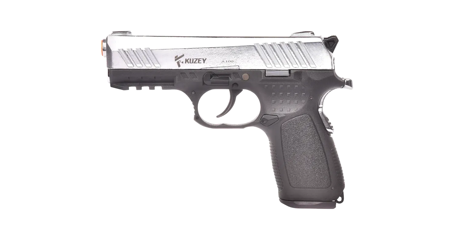 KUZEY A100 Kurusıkı Ses Tabancası Parlak Krom