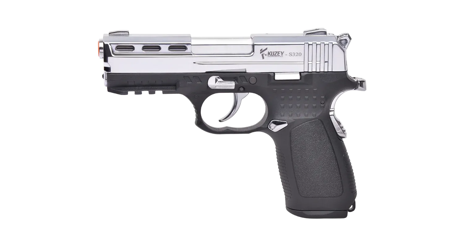 KUZEY S320 Kurusıkı Ses Tabancası Parlak Krom