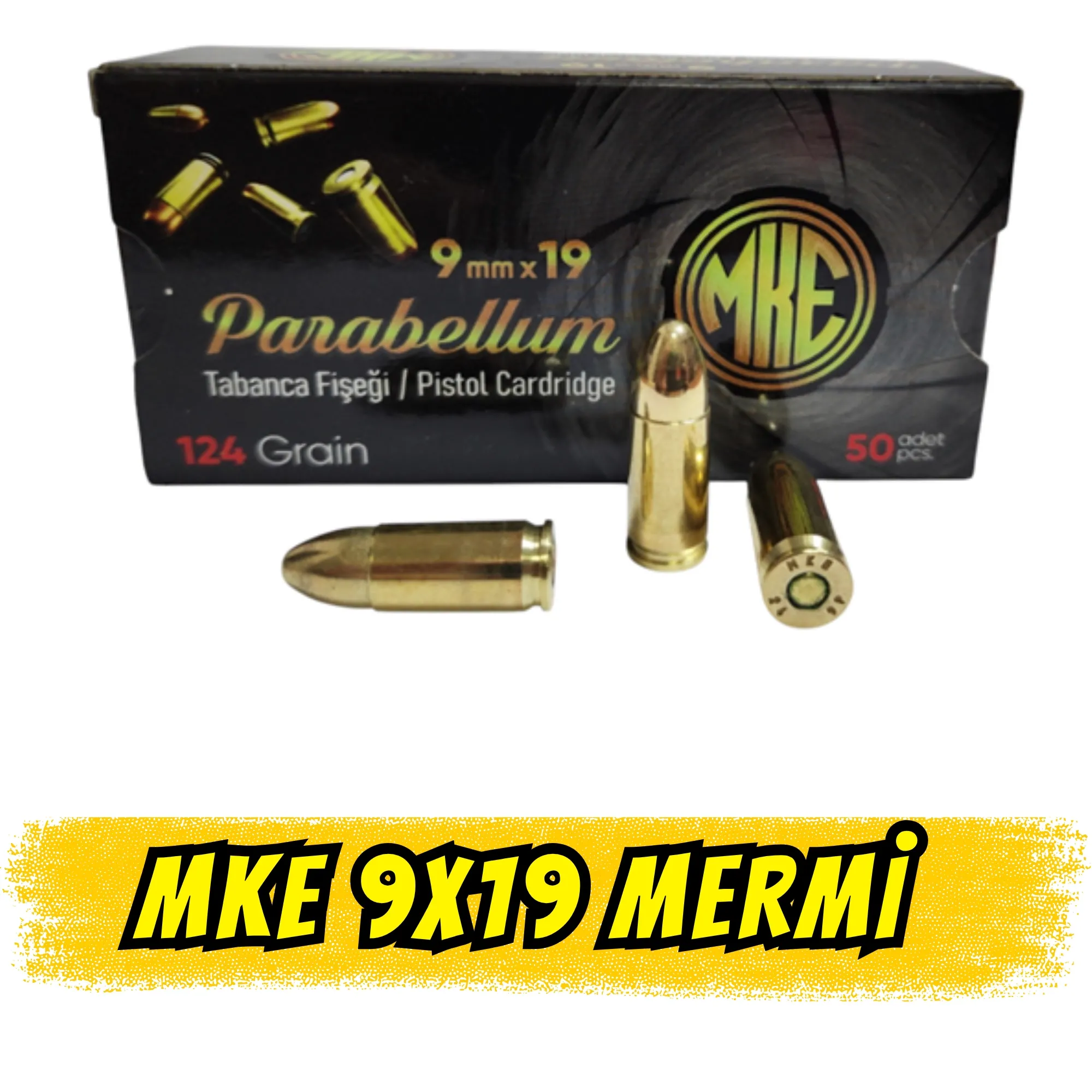 MKE 9x19mm TABANCA FİŞEĞİ PARABELLUM (9mm) (Uzun 9)