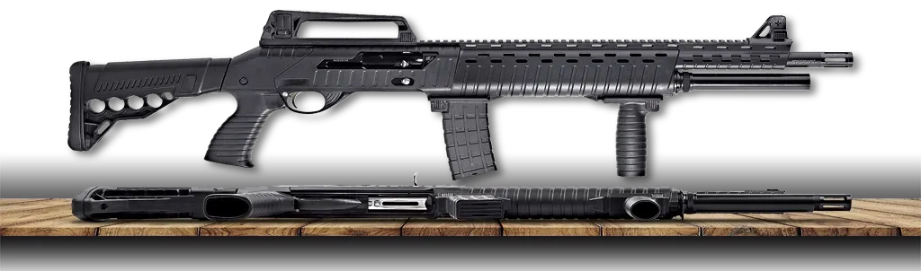 MOZZBERK A-600 / A-09 Sapı Teleskopik Yarı Otomatik Av Tüfeği SİYAH