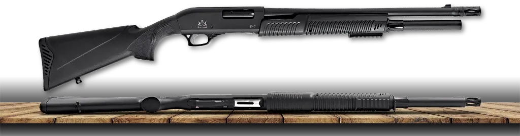 MOZZBERK B-7 / P-02 Pompalı Av Tüfeği SİYAH