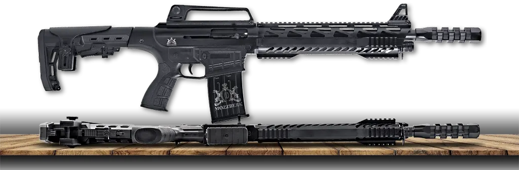 MOZZBERK M-18 / M-01 Taktik Yarı Otomatik ŞARJÖRLÜ Av Tüfeği SİYAH