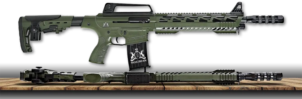 MOZZBERK M-18 / M-02 Taktik Yarı Otomatik ŞARJÖRLÜ Av Tüfeği YEŞİL