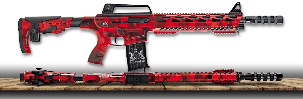 MOZZBERK M-18 / M-04 Taktik Yarı Otomatik ŞARJÖRLÜ Av Tüfeği KIRMIZI