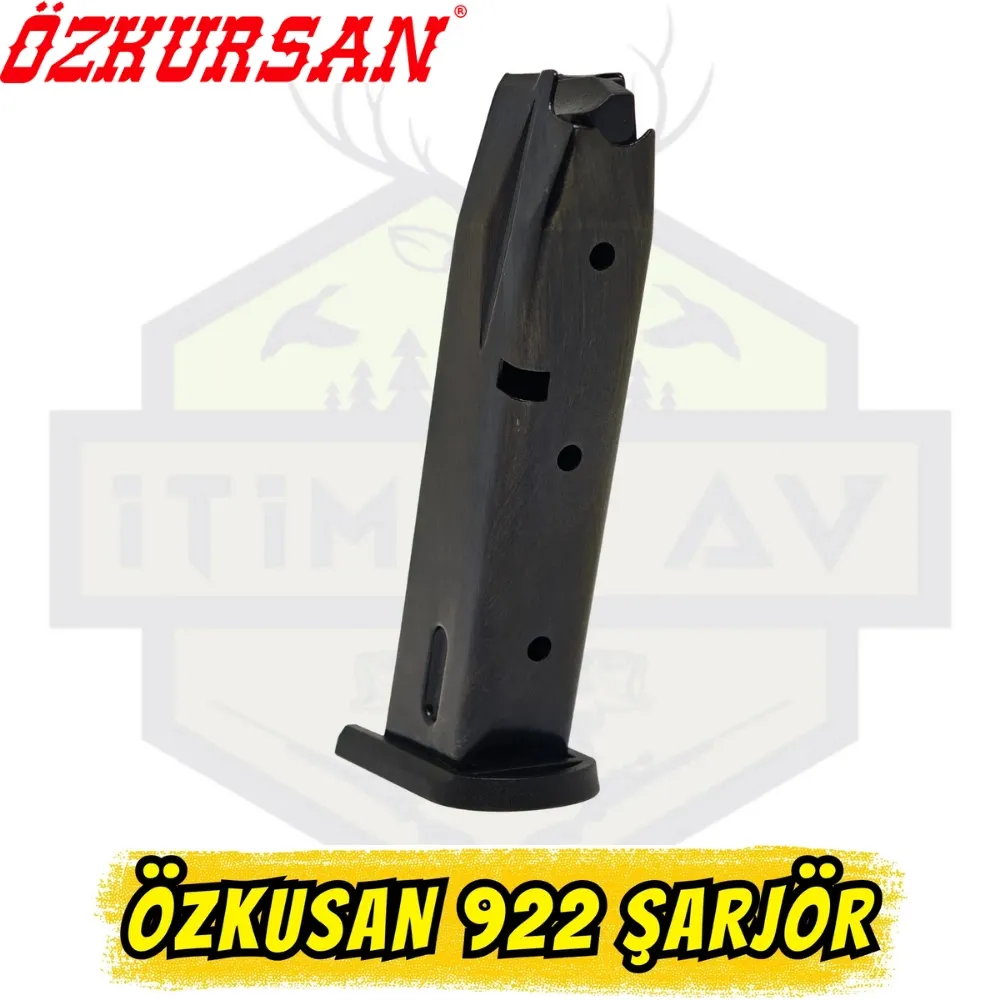 Özkursan 922 Kuru Sıkı Tabanca Şarjörü - 14+1 Kapasite Siyah