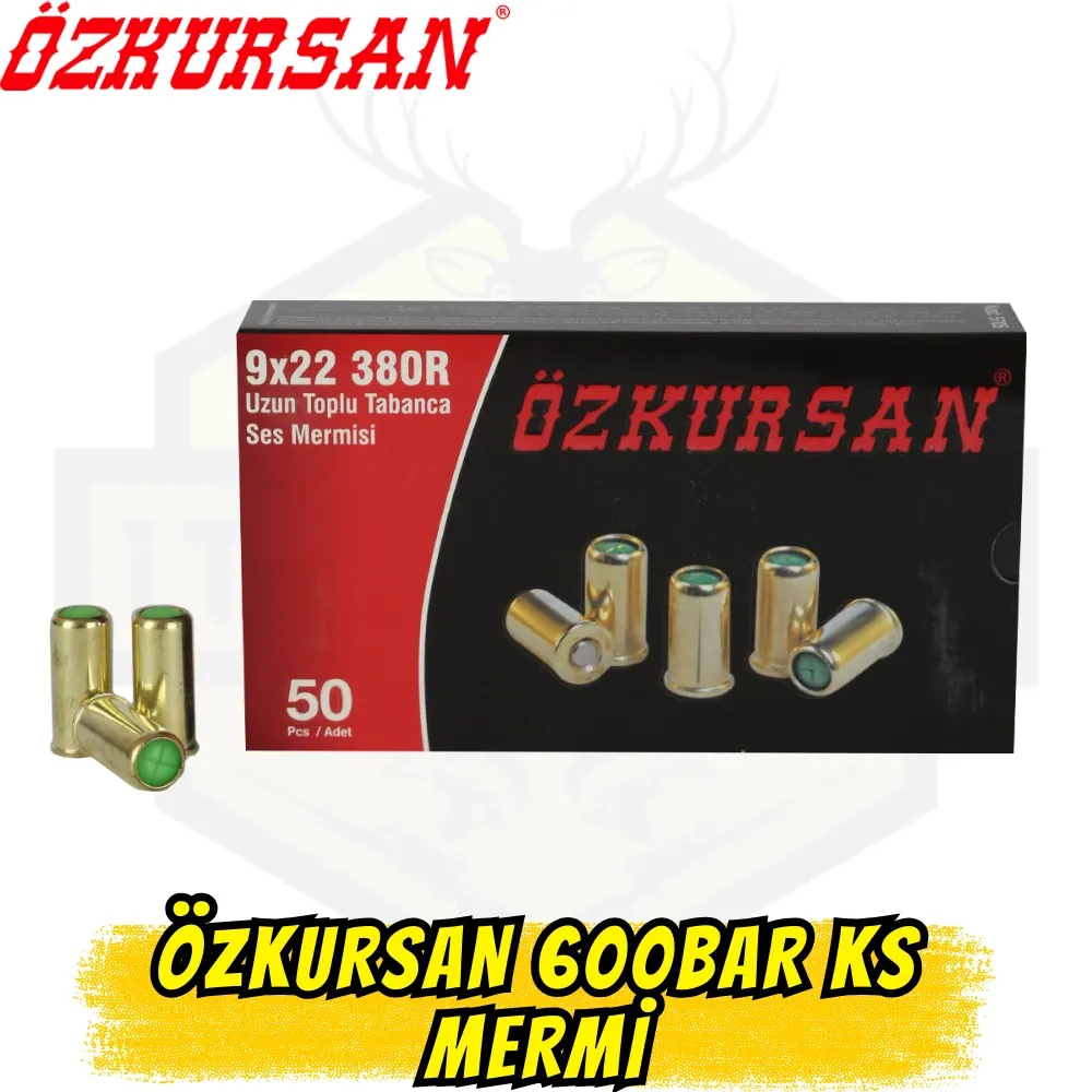 Özkursan 9mm R.K. Toplu Tabanca Kurusıkı Mermisi (50 Adet)