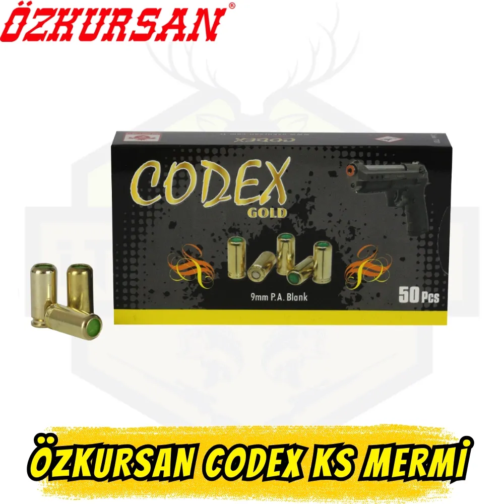 Özkursan CODEX 9mm P.A.K. Kurusıkı Mermisi (50 Adet) - Performans Serisi