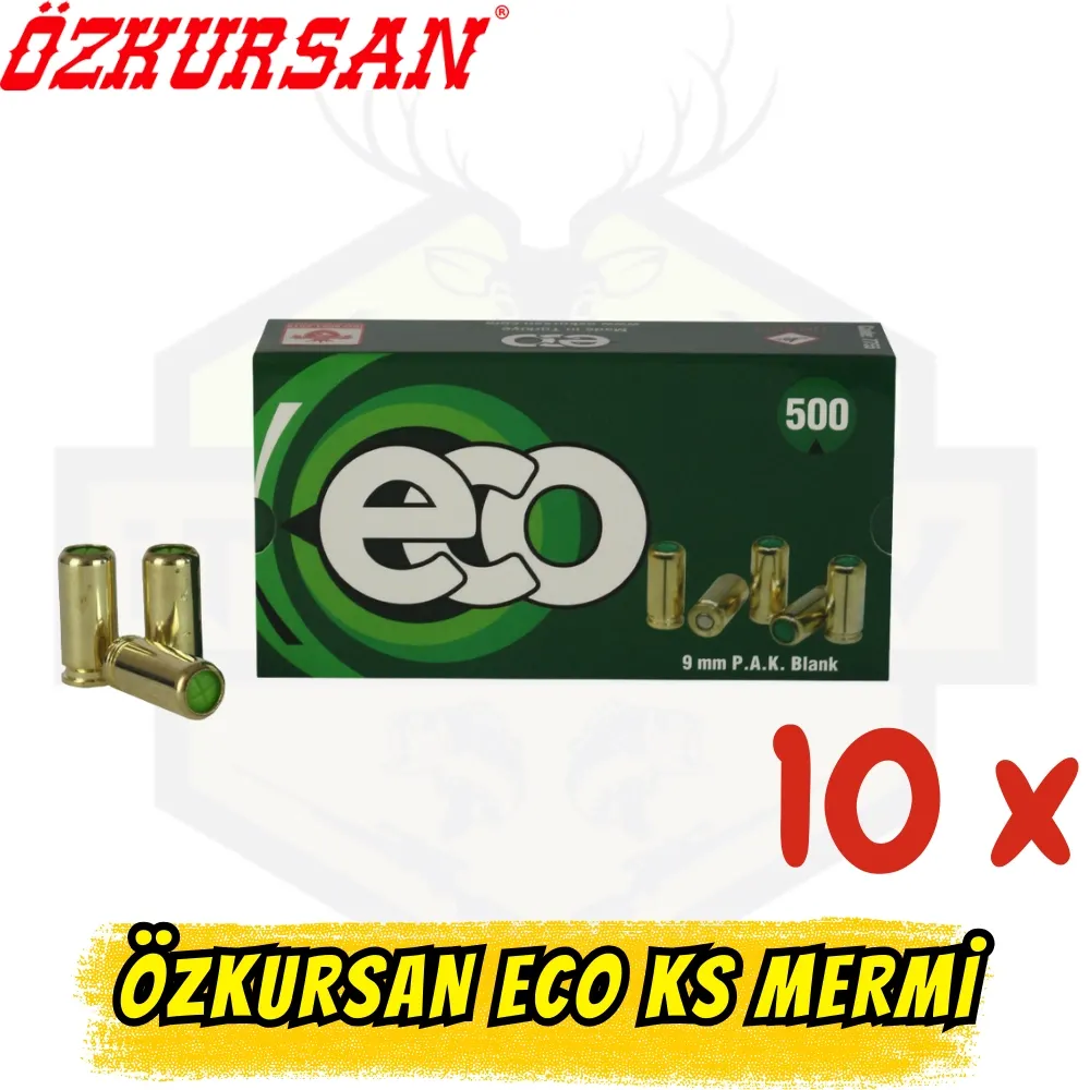 Özkursan ECO 9mm Kurusıkı Mermisi 10 Kutu (500 Adet) - Ekonomik Avantaj Paketi
