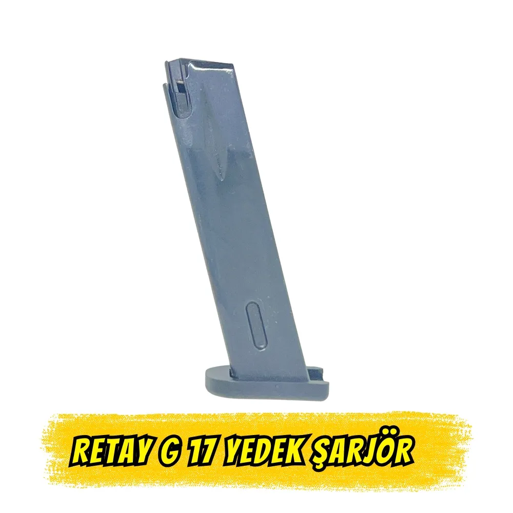 Retay G 17 Kurusıkı Tabanca Yedek Şarjörü (17+1 Kapasite)