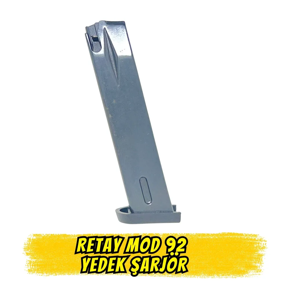 Retay MOD 92 Kurusıkı Tabanca Yedek Şarjörü (15+1)