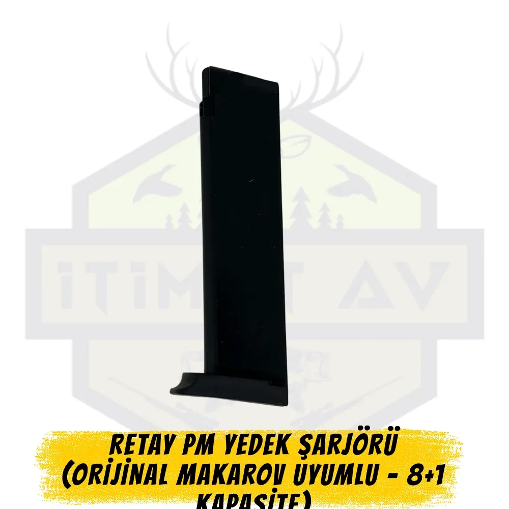 Retay PM Yedek Şarjörü (Orijinal Makarov Uyumlu - 8+1 Kapasite)