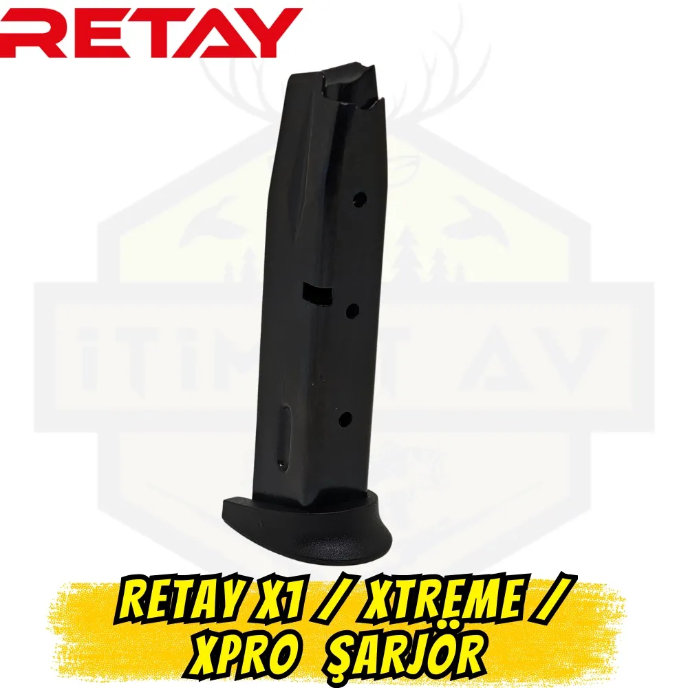 Retay X1 / Xtreme / XPro Yedek Şarjör (Orijinal 3 Model Uyumlu - 17+1 Kapasite)