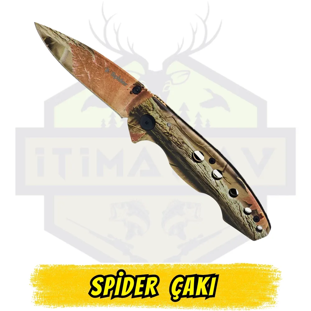 Spider Katlanır Çakı Orman Desenli Kamuflaj - Açık 20 cm Kapalı 11.5 cm
