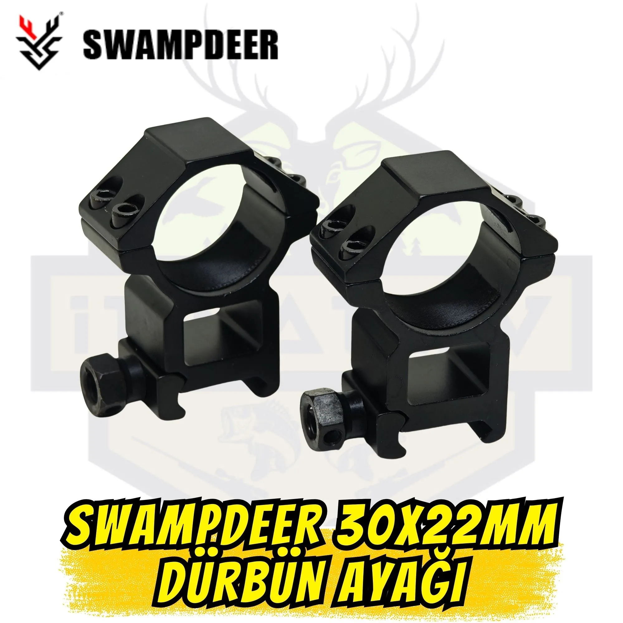 Swamp Deer 30mm x 22mm Profesyonel Dürbün Montaj Ayağı - İki Parçalı Set