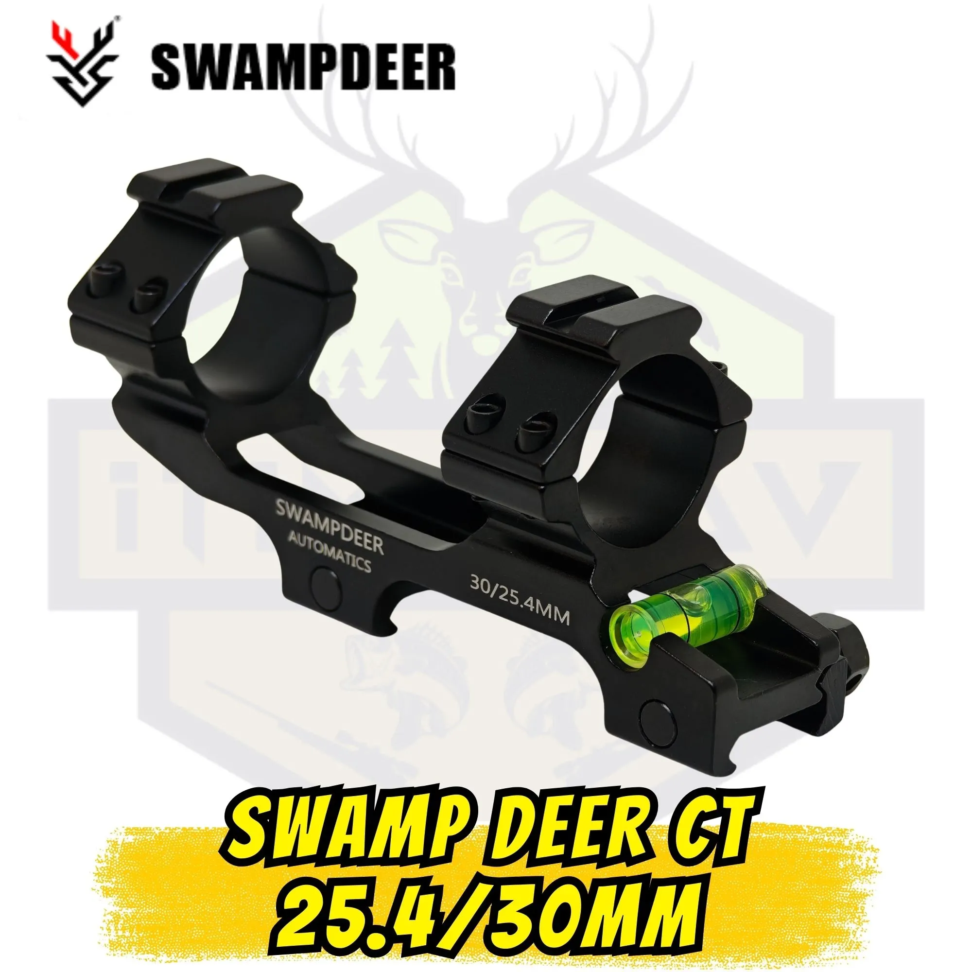 Swamp Deer CT Su Terazili Dürbün Montaj Ayağı - 22mm Tek Parça (Siyah)