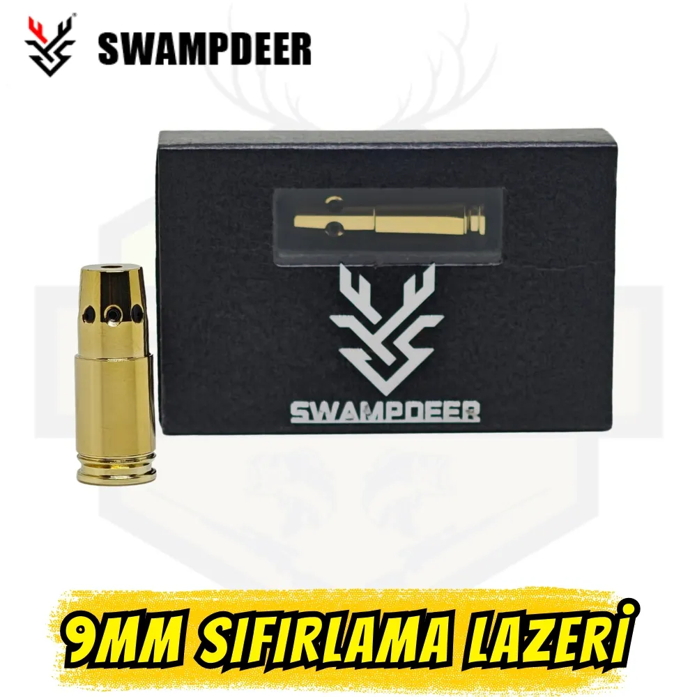 Swampdeer 9mm Lazerli Sıfırlama Aparatı (Boresight) - Altın Kaplama Premium Seri