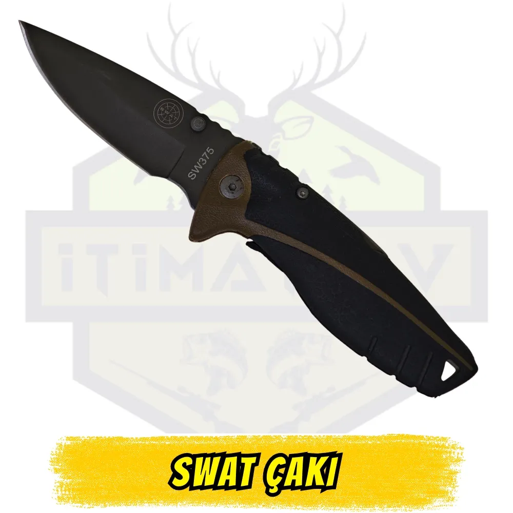 SWAT SW375 Katlanır Çakı Polimer Sap - Açık Uzunluk 18 cm Kapalı 10 cm
