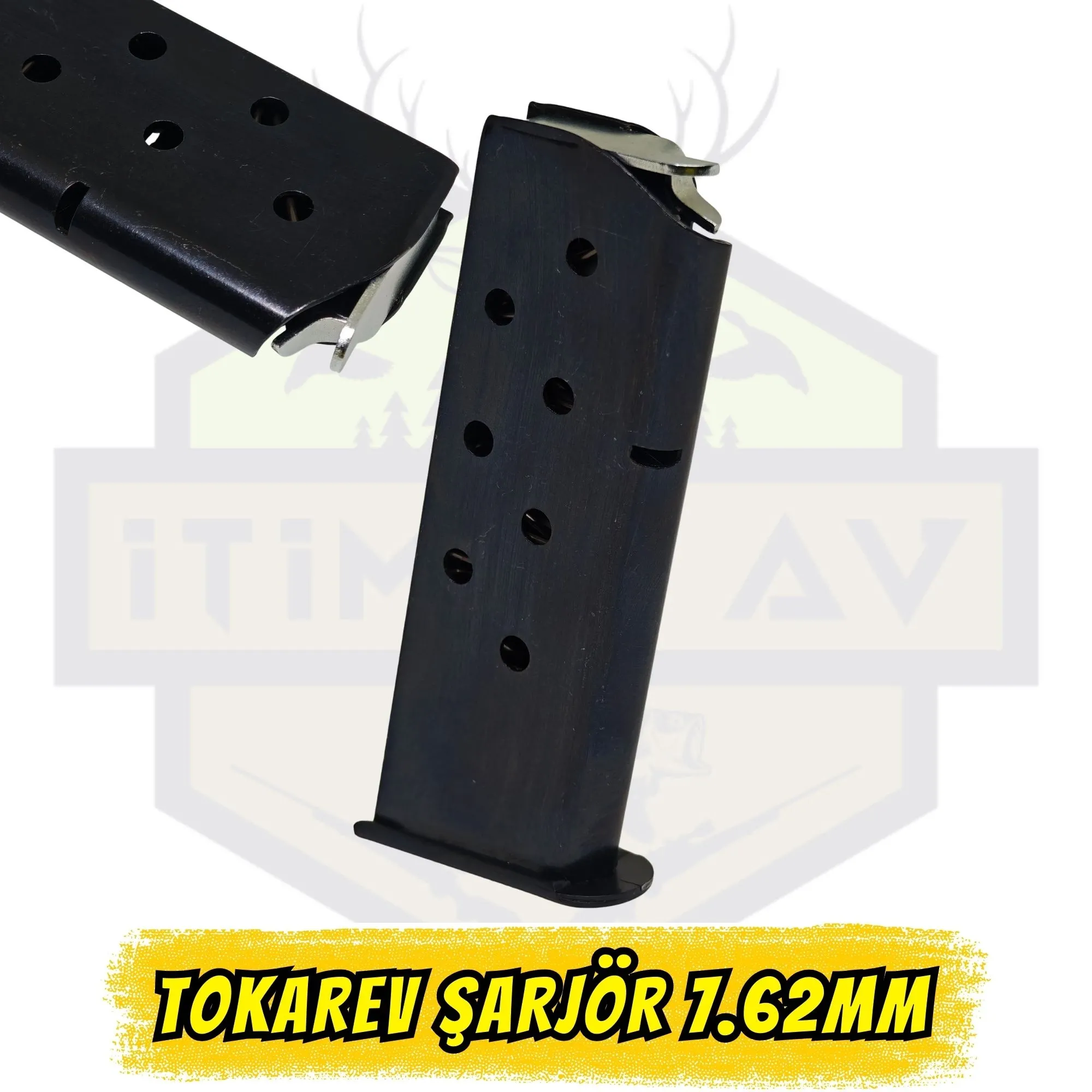 Tokarev M57 (Kısa Takarruf Parabellum) 7.62mm Tabanca Şarjörü 8 Mermi Kapasiteli Boyu 108mm Kalınlık 37mm