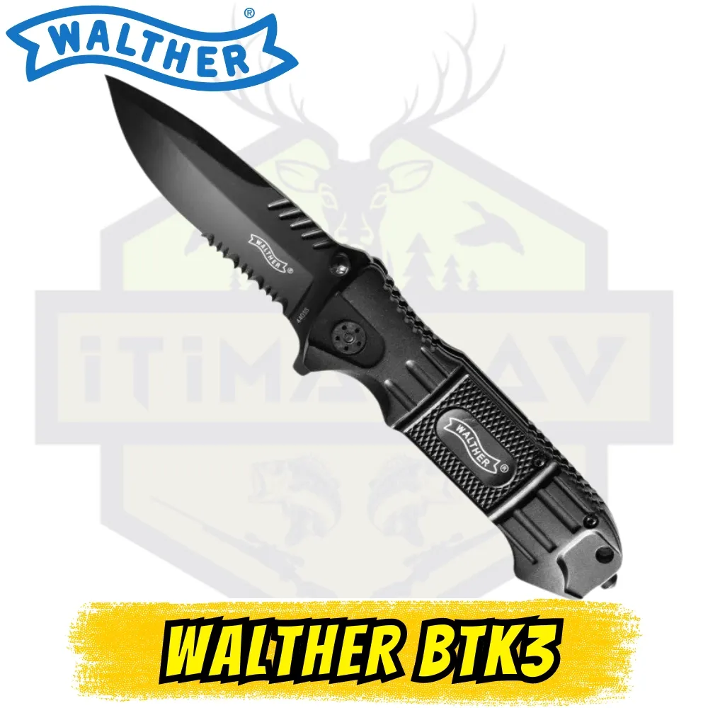 Umarex Walther BTK3 Black Tac Pro Katlanır Çakı - Cam Kırıcı Kılıflı