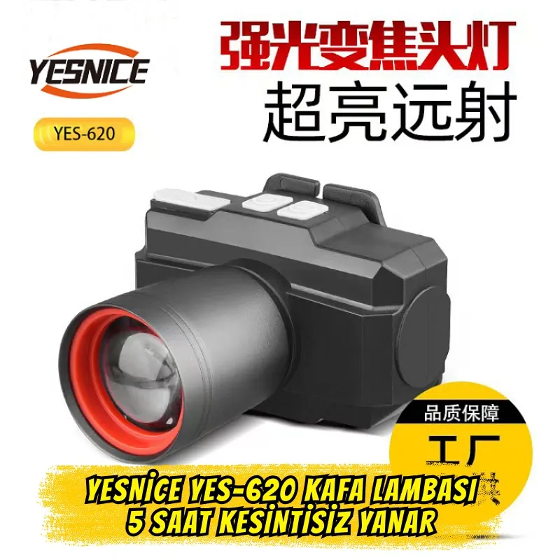 Yesnice YES-620 10W Lazer Topu El Feneri - Üstün Performans ve Dayanıklılık