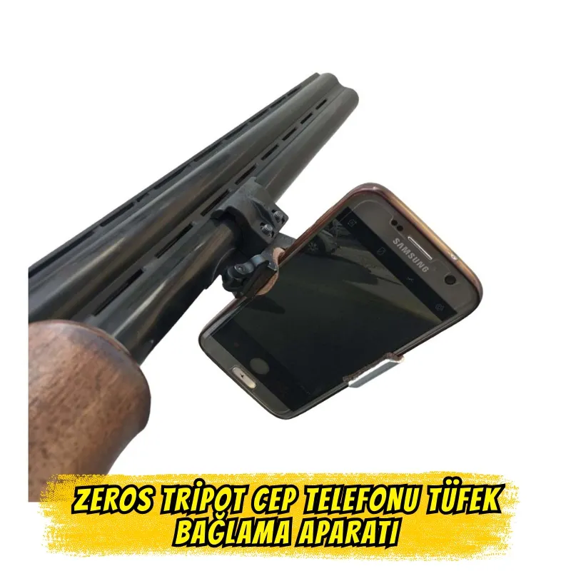 Zeros Tripot Cep Telefonu Bağlama Aparatı Tüfek İçin