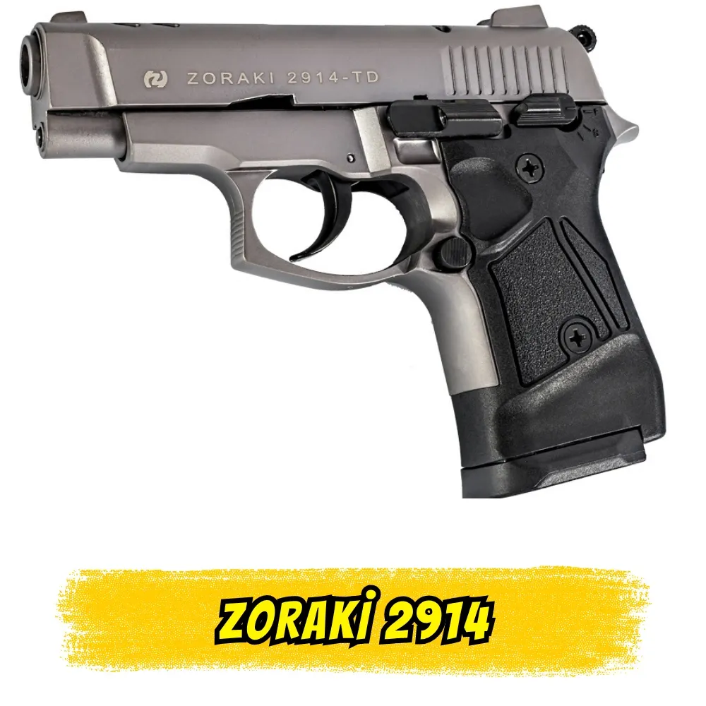 Zoraki 2914 Füme Kurusıkı Ses Tabancası (14+1 Kapasite)
