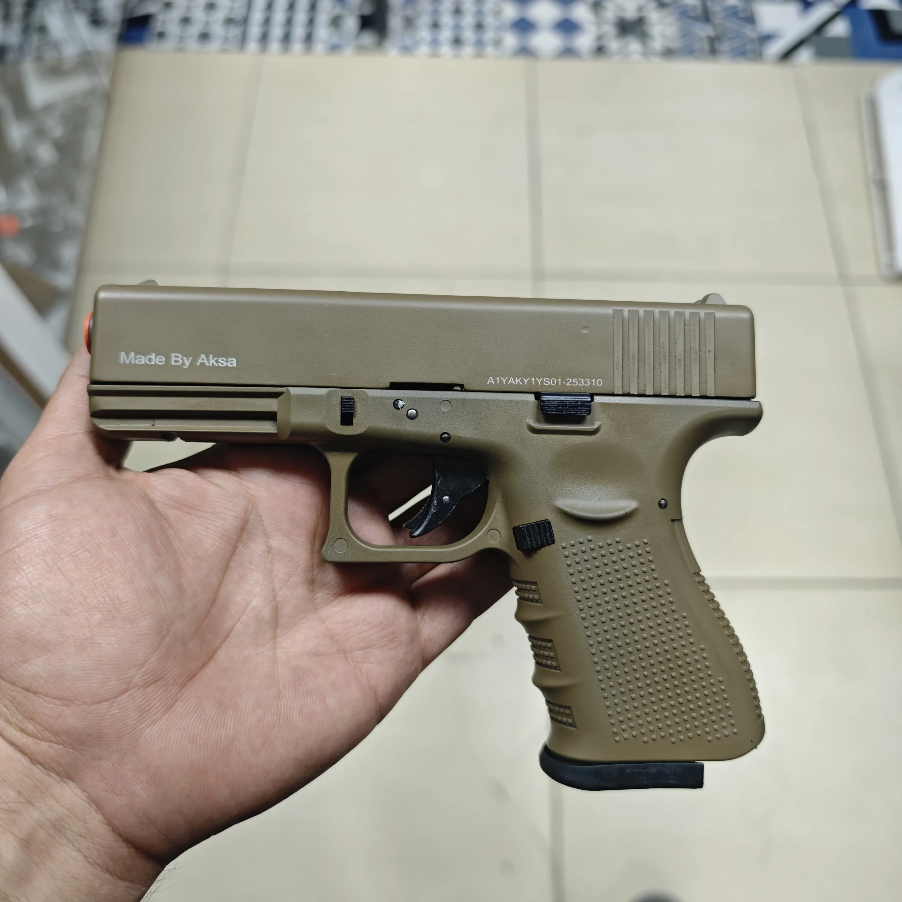 AKSA AK14 KURUSIKI SES TABANCASI TAN