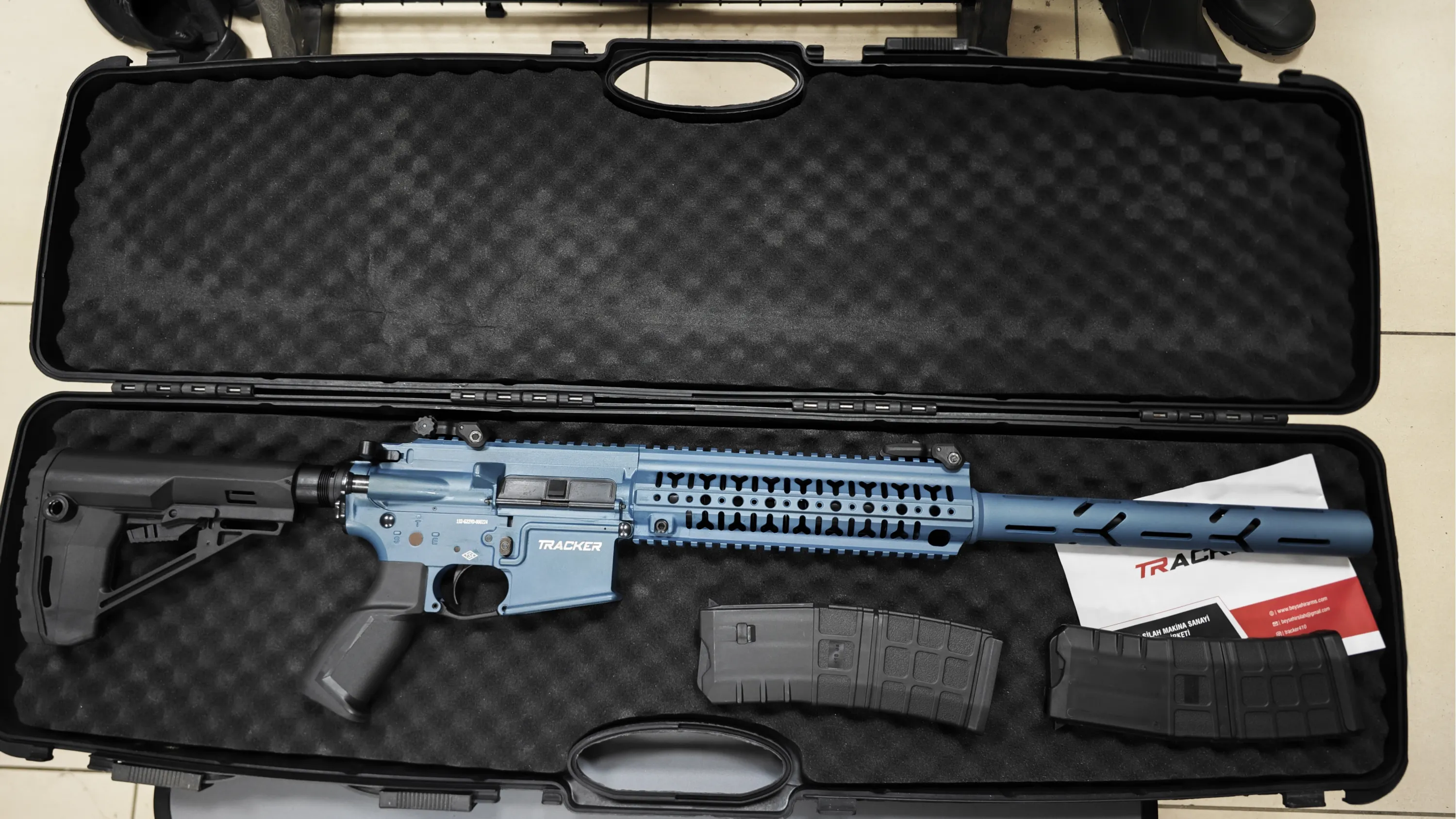 TRACKER 36 KALİBRE ŞARJÖRLÜ AV TÜFEĞİ MAVİ