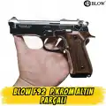 BLOW F92 Kurusıkı Ses Tabancası Parlak Krom Sarı Parçalı