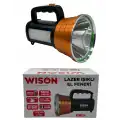 Wison WS-1455 50Wat 1200 mAh Sarjlı Uzun Menzilli Lazer Işıklı El Feneri