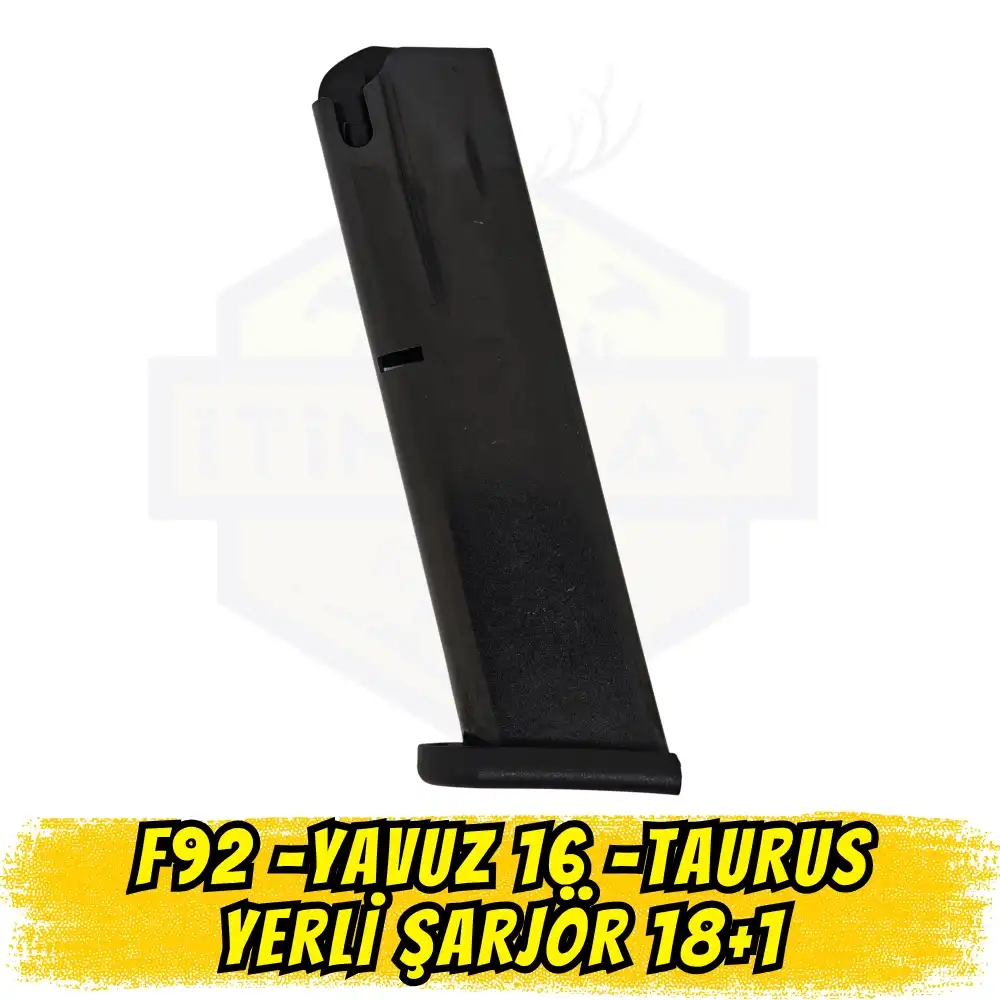 Beretta F92 / Yavuz 16 / Taurus PT92 Uyumlu Yerli Üretim Şarjör (18+1)