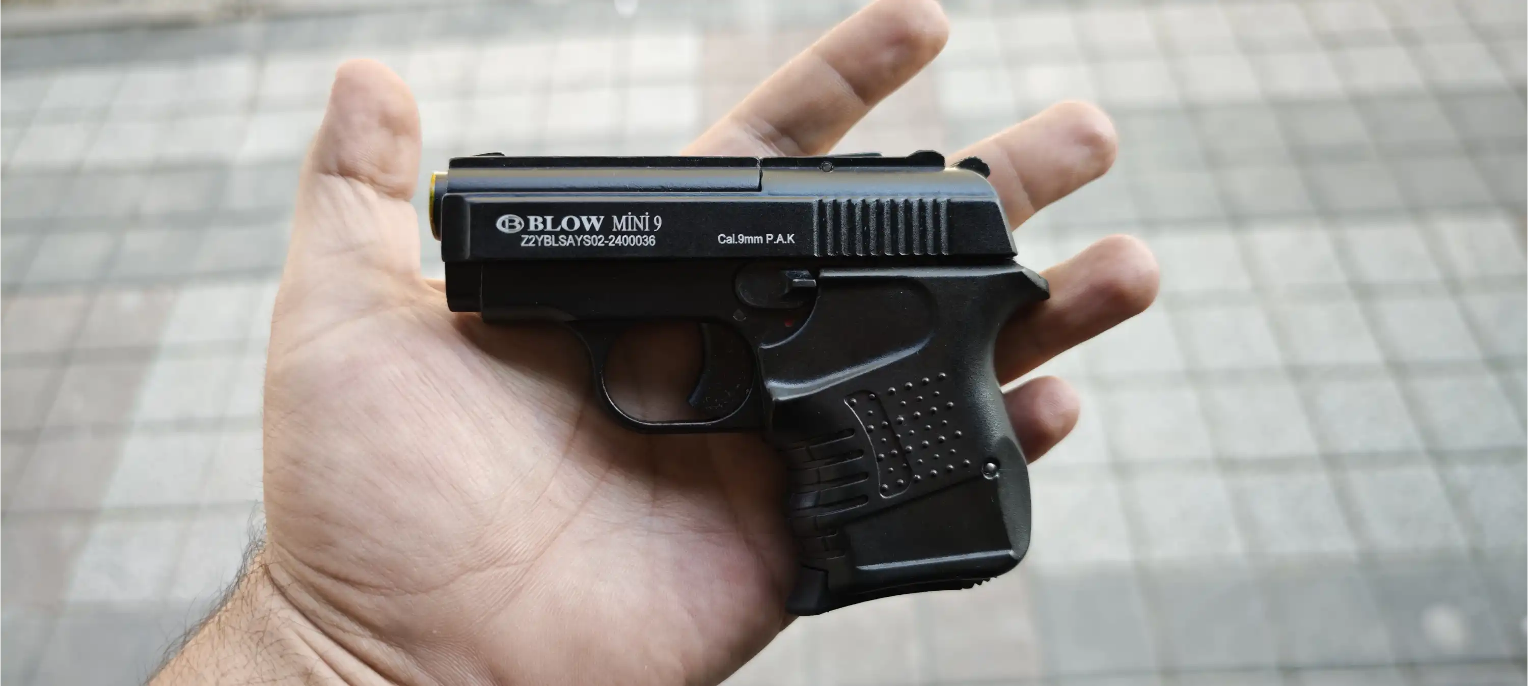 BLOW Mini 9 Kurusıkı Ses Tabancası Siyah