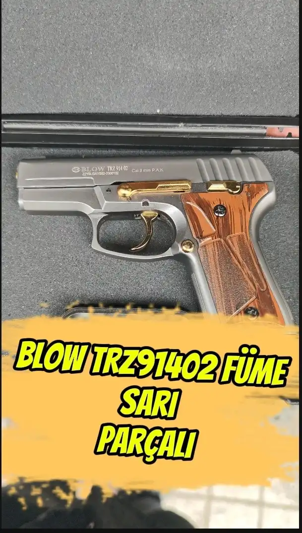 BLOW TRZ91402 Kurusıkı Ses Tabancası Füme Sarı Parçalı