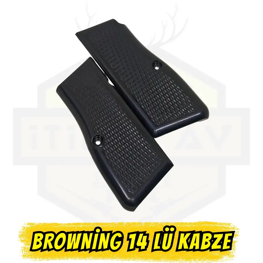 Browning Hi-Power (14’lü) Orijinal Tip Ahşap Kabze Takımı - Klasik Baklava Desenli