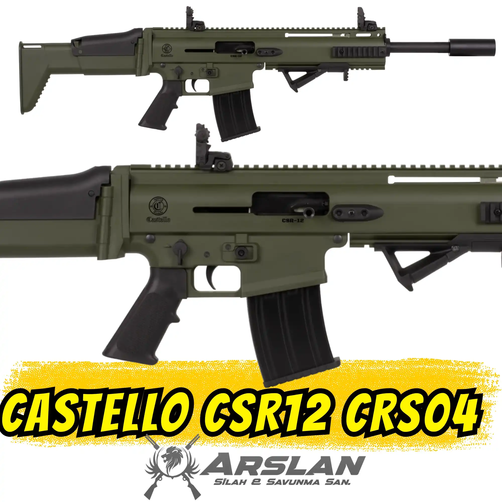 Castello CSR12 Şarjörlü Av Tüfeği SCAR tipi SCAR KLONU HAKİ CRS04