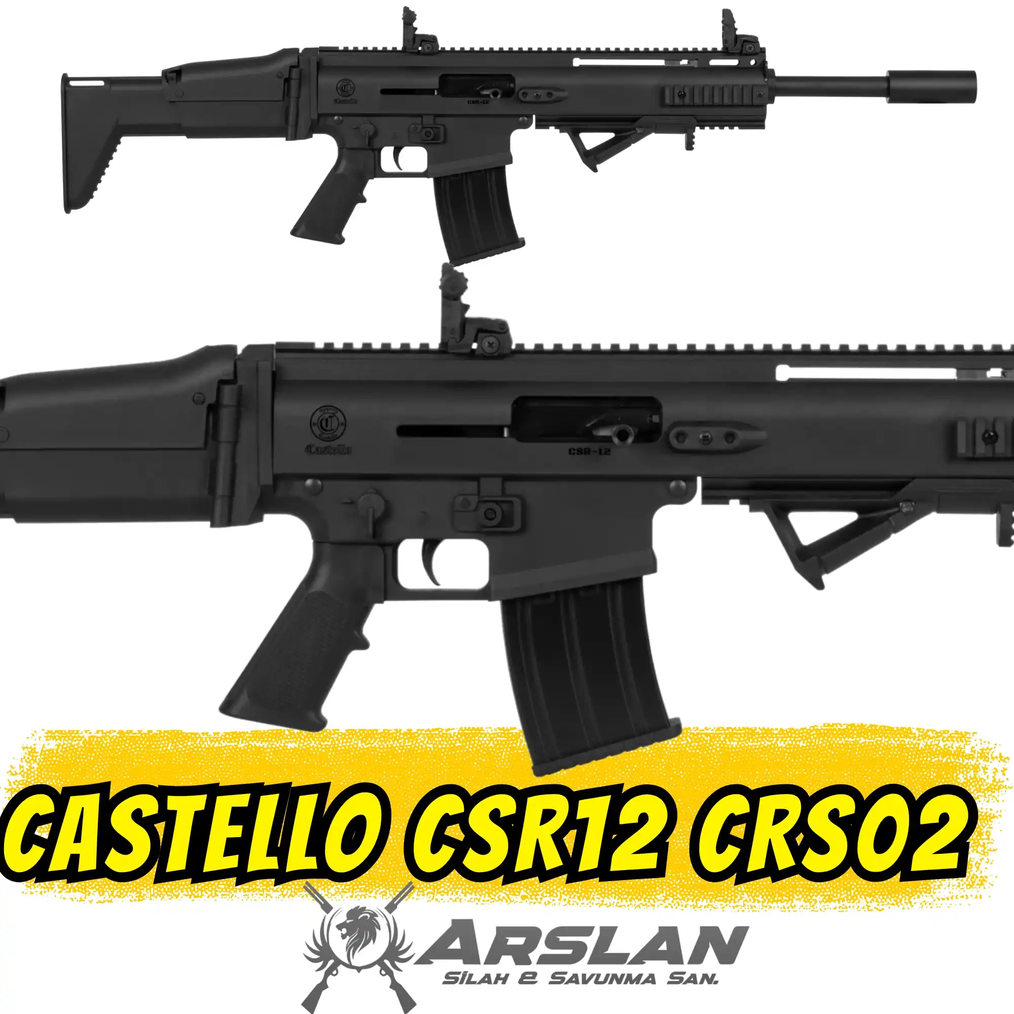 Castello CSR12 Şarjörlü Av Tüfeği SCAR tipi SCAR KLONU SİYAH CRS02