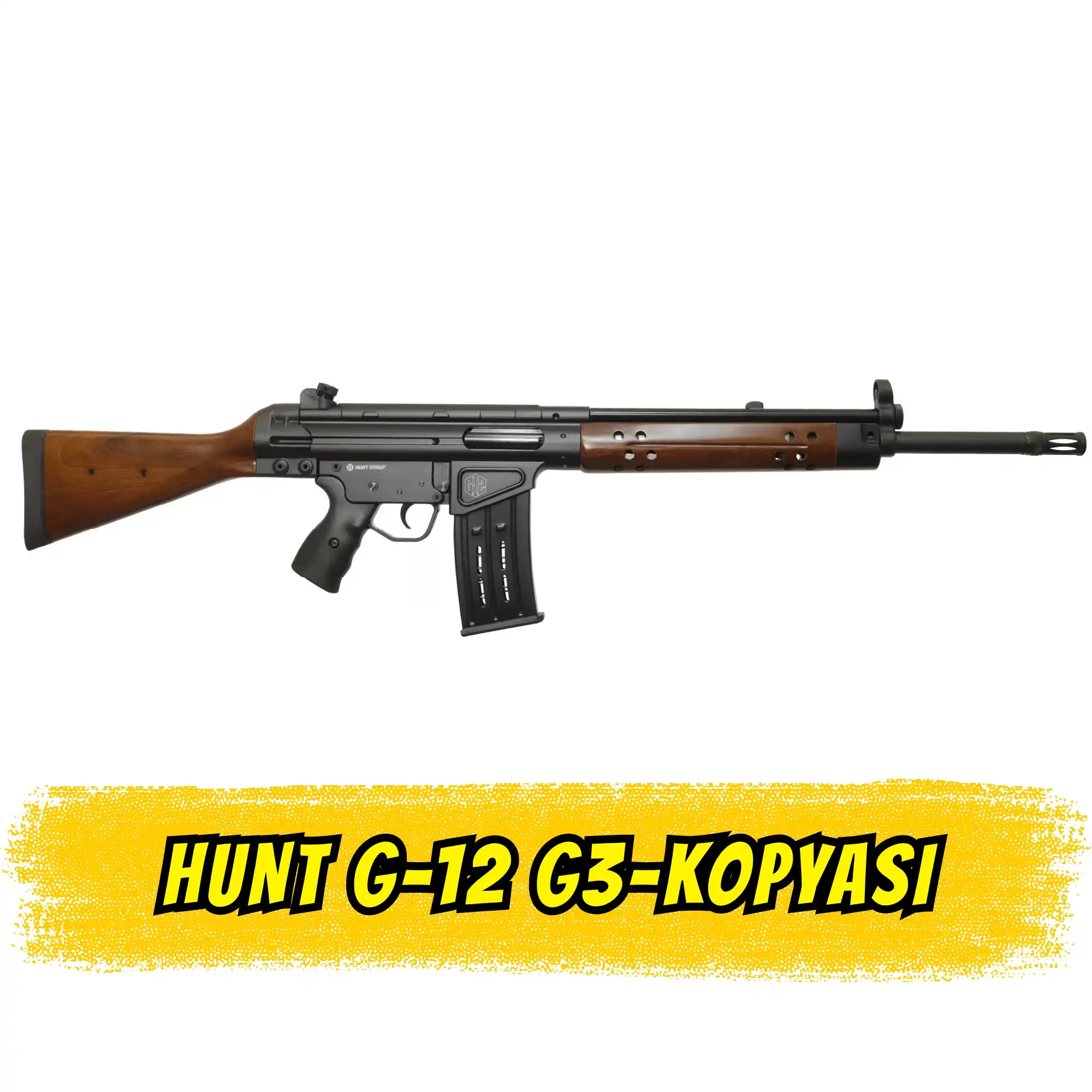 Hunt Group G12-B Şarjörlü Av Tüfeği G3 Tipi Av Tüfeği piyade tüfeği klonu SİYAH AHŞAP