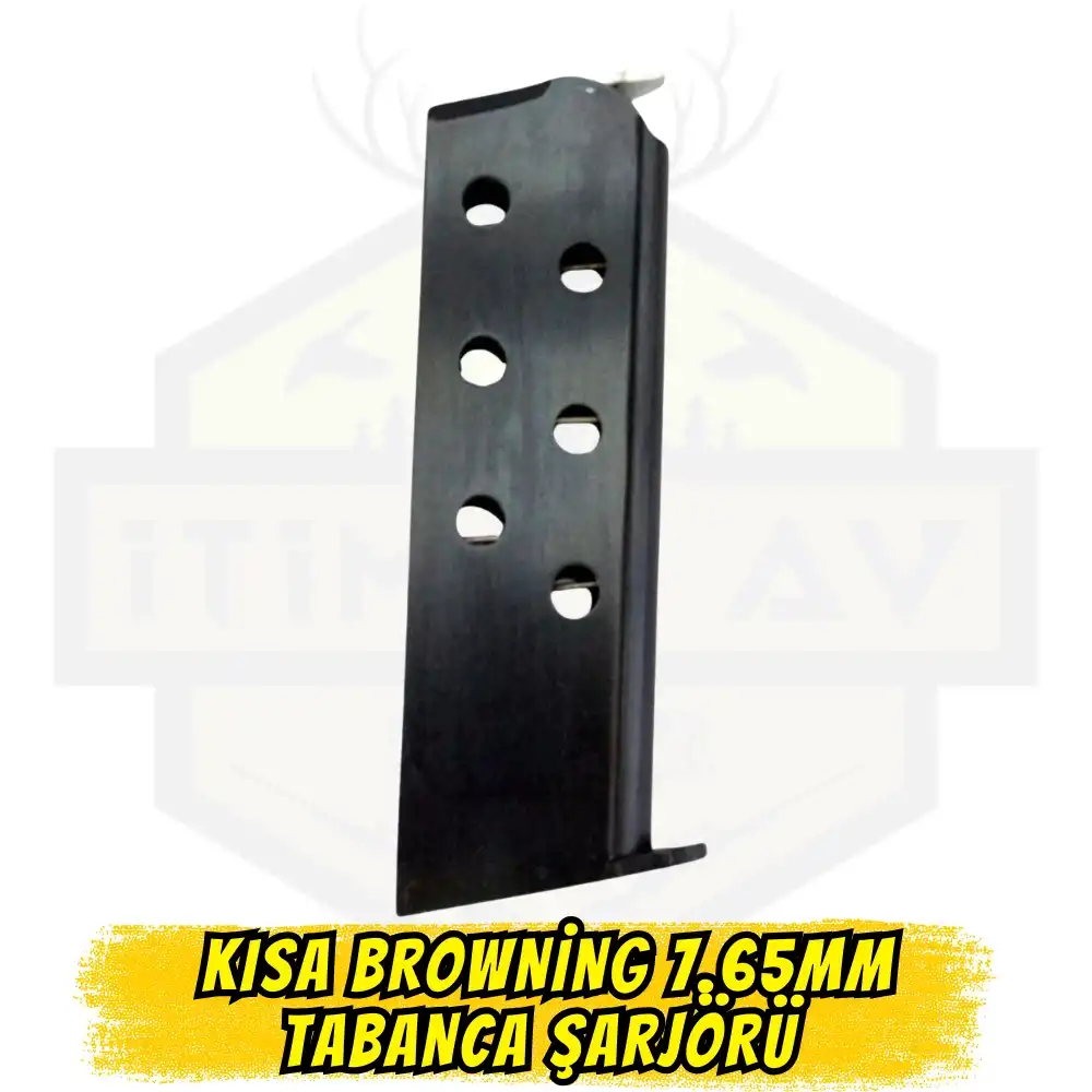 Kısa Browning 7.65mm Tabanca Şarjörü (7 Fişek Kapasiteli - Standart Çelik)
