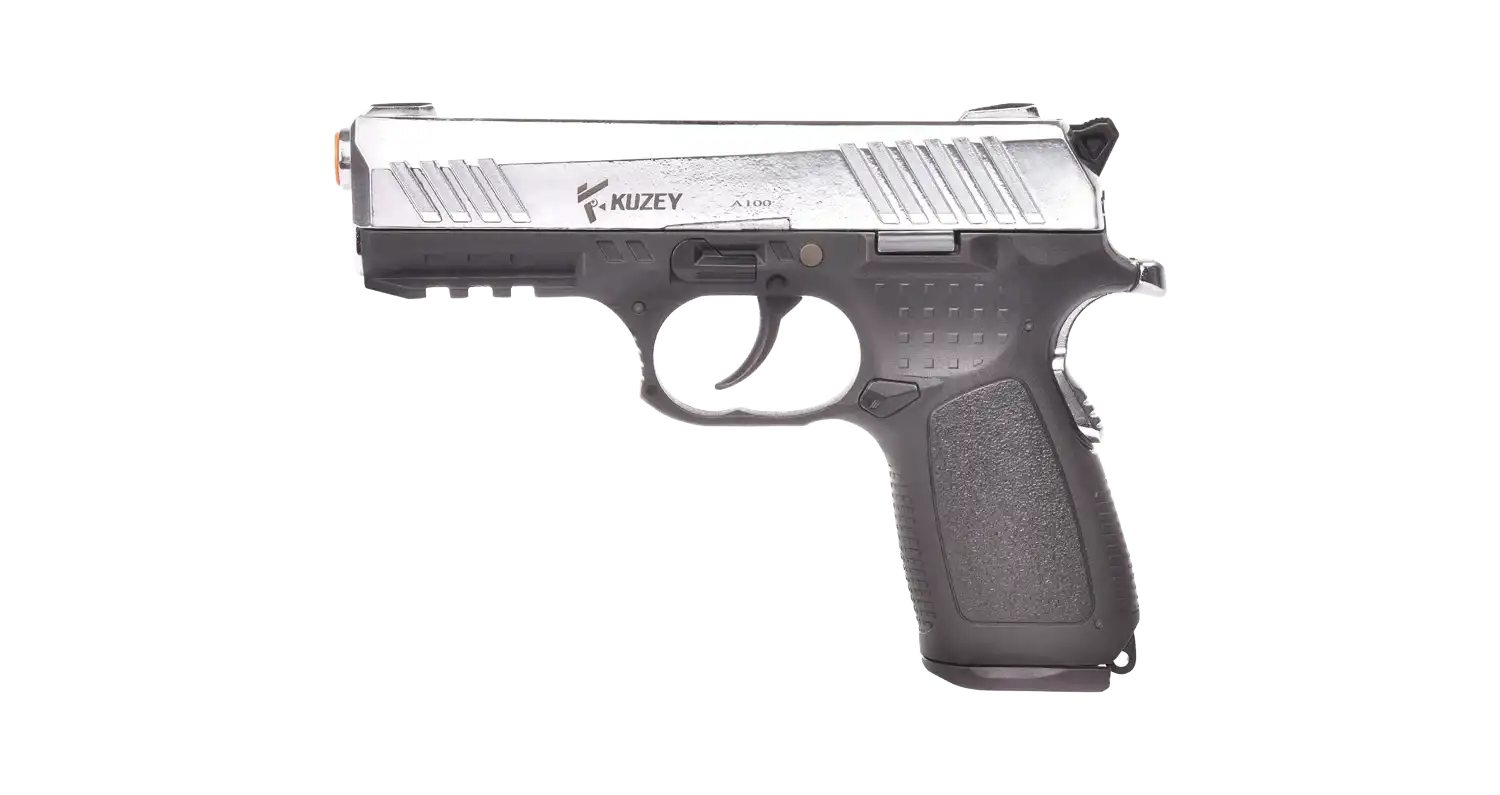 KUZEY A100 Kurusıkı Ses Tabancası Parlak Krom