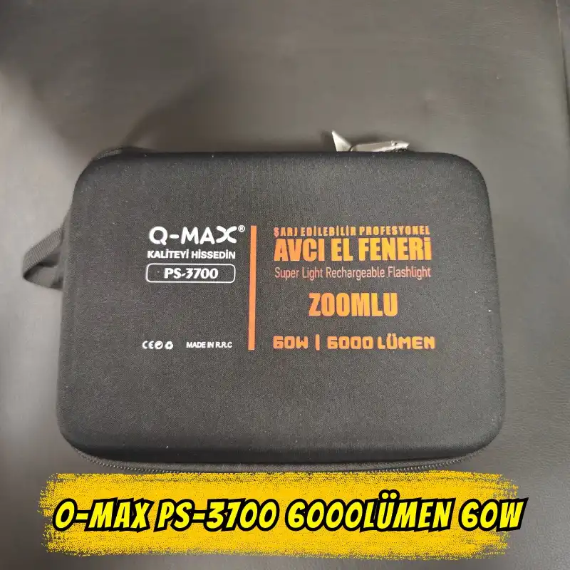 O-MAX PS-3700 6000 LÜMEN 60W PROFESSİONAL UZUN MENZİL EL FENERİ