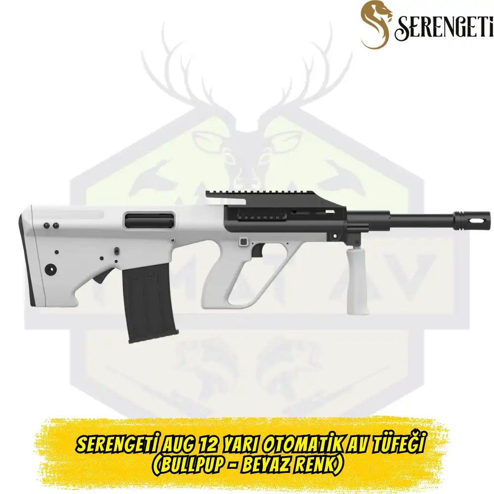 SERENGETİ AUG 12 Yarı Otomatik Av Tüfeği (BULLPUP - Beyaz Renk)