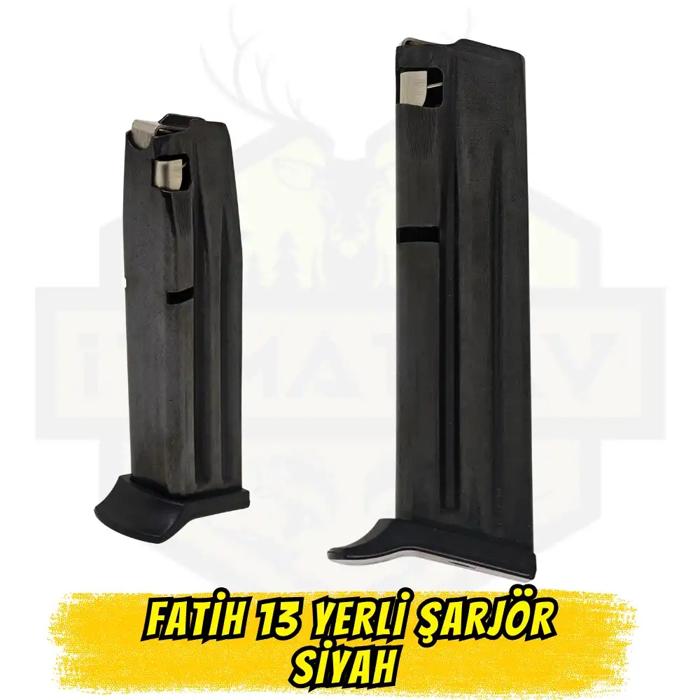 Tisaş Fatih 13 7.65mm Tabanca Şarjörü (12+1 Kapasiteli - Yerli Siyah)
