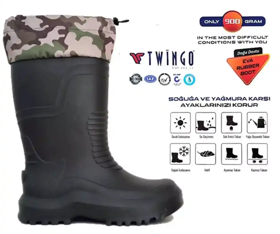 Twingo 1.sınıf Eva Su Geçirmez Boğazlı İçi Mesli Çizmesi